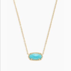 Rare Kendra Scott Elisa Necklace in gold and turquoise